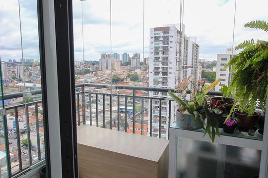 Varanda da Sala de apartamento à venda com 2 quartos, 66m² em Ferreira, São Paulo