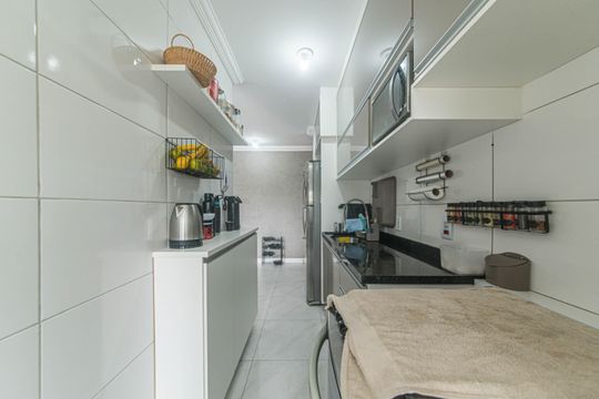 Cozinha - Lavanderia Integrada de apartamento para alugar com 2 quartos, 55m² em Jardim Capelinha, São Paulo