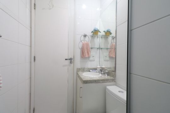 Banheiro Social de apartamento à venda com 3 quartos, 96m² em Vila Leopoldina, São Paulo