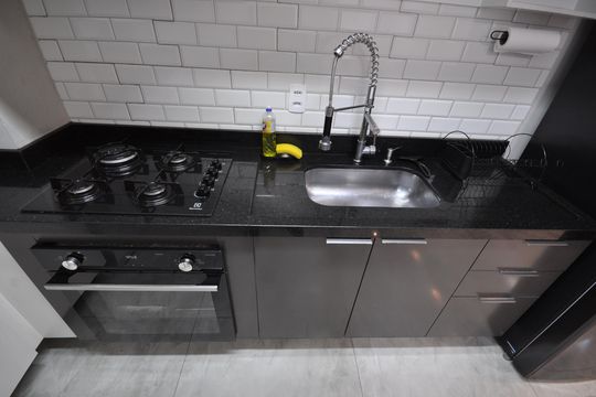 Cozinha de apartamento à venda com 1 quarto, 34m² em Vila Guilherme, São Paulo