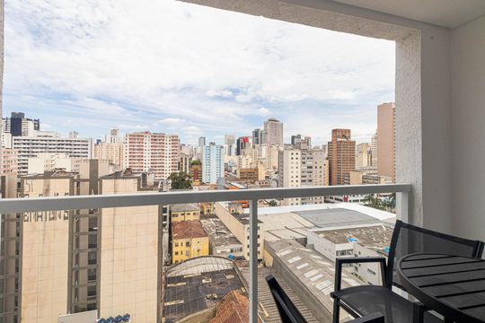 Varanda da Sala de kitnet/studio à venda com 1 quarto, 19m² em Centro, Curitiba