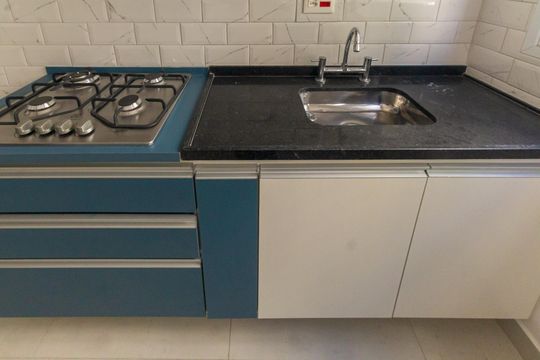 Sala/Cozinha de apartamento para alugar com 1 quarto, 30m² em Campo Belo, São Paulo