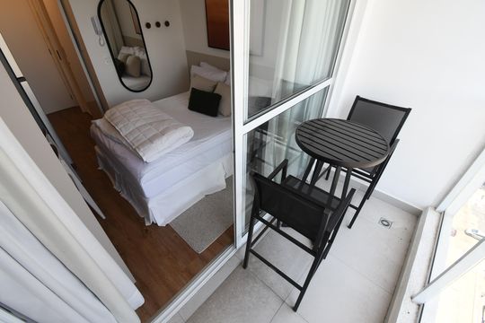 Sacada do Studio de kitnet/studio para alugar com 1 quarto, 19m² em Centro, Curitiba