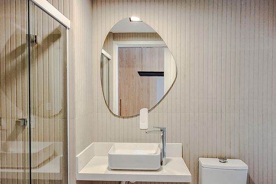 Banheiro  de kitnet/studio para alugar com 1 quarto, 24m² em Chácara Klabin, São Paulo