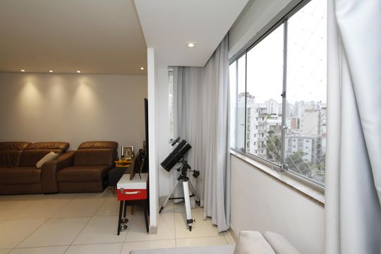 Varanda de apartamento à venda com 3 quartos, 120m² em São Bento, Belo Horizonte
