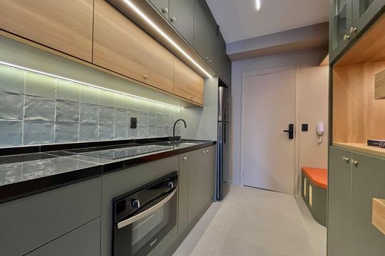 Cozinha de kitnet/studio para alugar com 1 quarto, 30m² em Vila Clementino, São Paulo