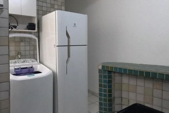 Cozinha Americana de apartamento para alugar com 1 quarto, 44m² em Ponta da Praia, Santos