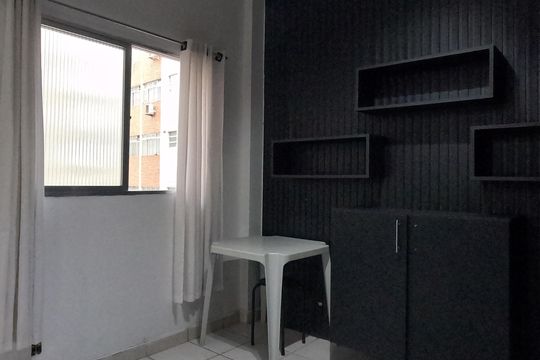 Sala de apartamento para alugar com 1 quarto, 44m² em Ponta da Praia, Santos