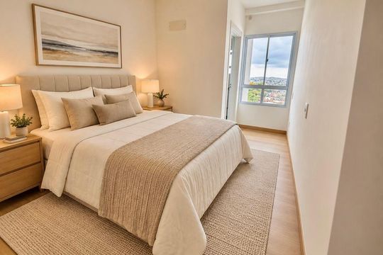 Suíte de apartamento à venda com 2 quartos, 58m² em Estoril, Belo Horizonte