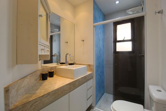 Banheiro de apartamento para alugar com 2 quartos, 60m² em Vila Olímpia, São Paulo
