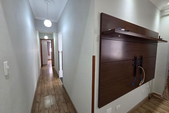 Sala de apartamento para alugar com 1 quarto, 44m² em Guilhermina, Praia Grande
