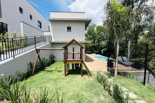 Fachada de casa de condomínio para alugar com 3 quartos, 154m² em Mirante Estrelas, Vinhedo
