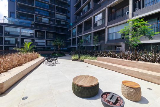 Terraço de kitnet/studio para alugar com 0 quarto, 31m² em Santo Amaro, São Paulo