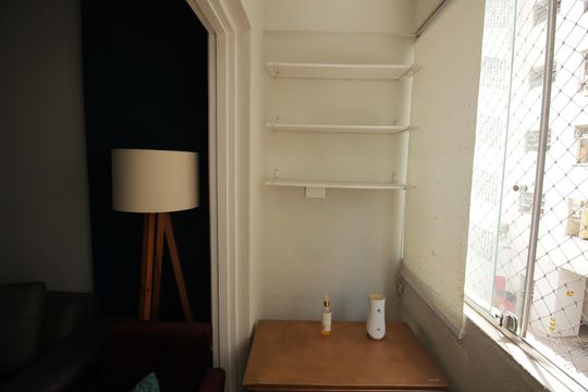 Varanda da Sala de apartamento para alugar com 1 quarto, 50m² em Ponta da Praia, Santos