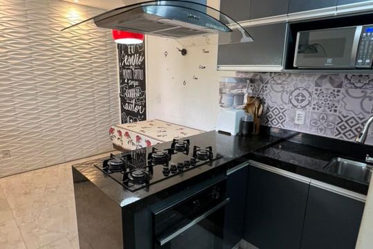 Cozinha de apartamento para alugar com 2 quartos, 58m² em Roselândia, Cotia