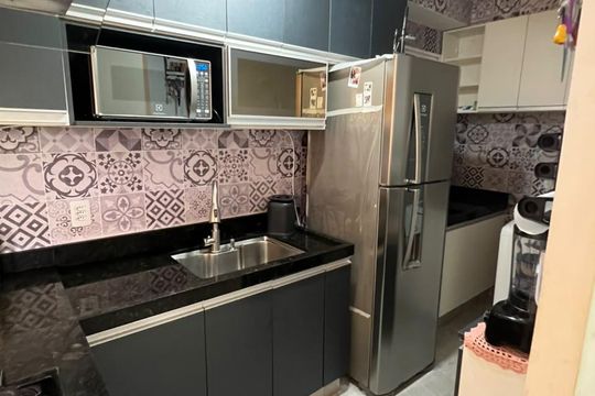 Cozinha de apartamento para alugar com 2 quartos, 58m² em Roselândia, Cotia
