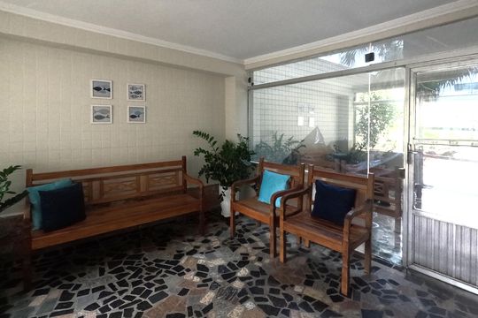 Área Comum - Hall de Entrada de apartamento para alugar com 1 quarto, 36m² em Boqueirão, Santos