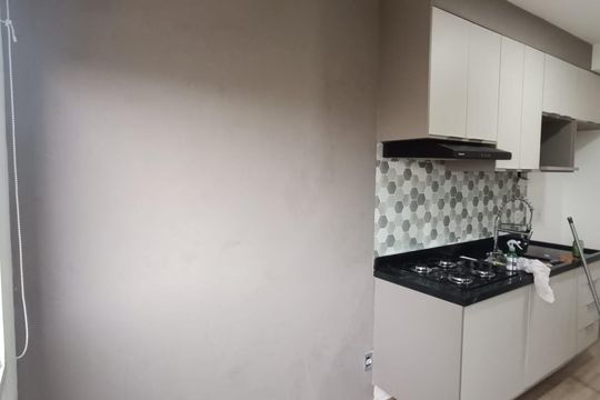 Cozinha de apartamento à venda com 1 quarto, 24m² em Paraíso do Morumbi, São Paulo