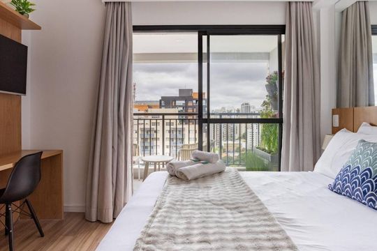 Sala/Quarto de kitnet/studio à venda com 1 quarto, 24m² em Cidade Monções, São Paulo