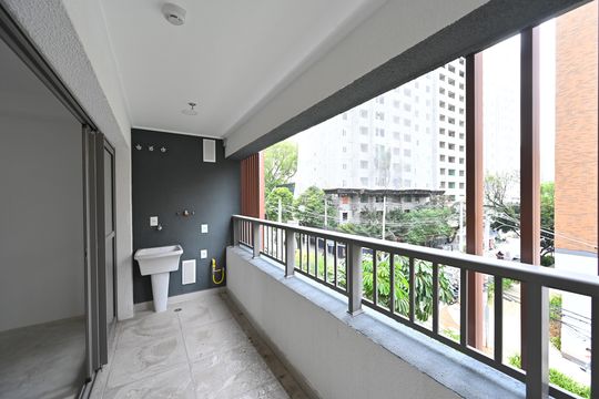 Varanda de kitnet/studio à venda com 1 quarto, 40m² em Vila Clementino, São Paulo
