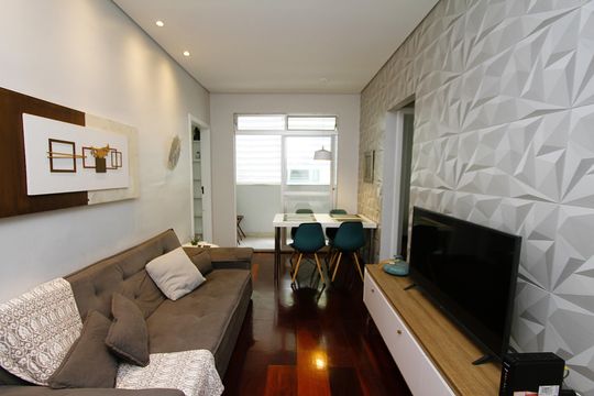 Sala de apartamento para alugar com 2 quartos, 85m² em Buritis, Belo Horizonte