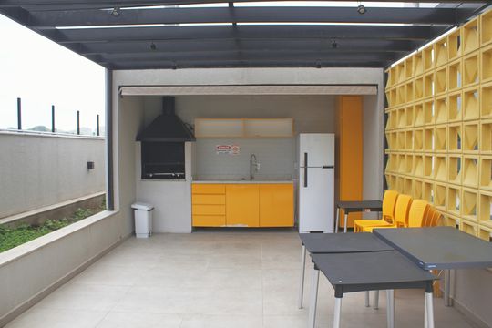 Área comum - Churrasqueira de kitnet/studio para alugar com 1 quarto, 27m² em Butantã, São Paulo