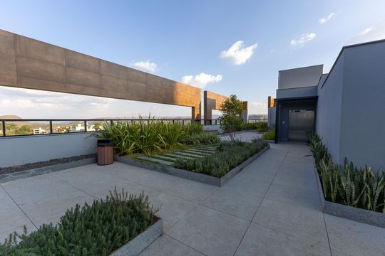Área comum - Terraço de kitnet/studio à venda com 1 quarto, 48m² em Vale do Sereno, Nova Lima