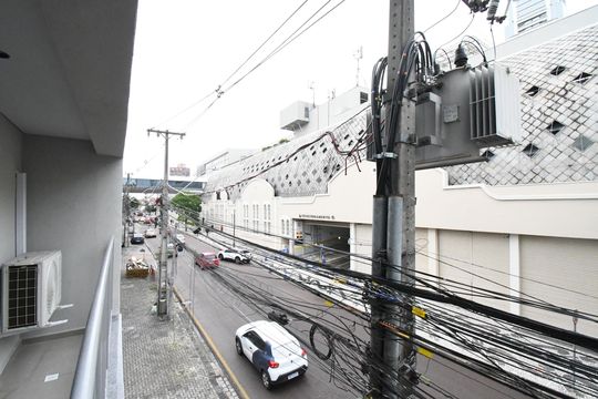 Vista da Sacada de kitnet/studio para alugar com 1 quarto, 42m² em São Francisco, Curitiba