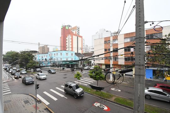 Vista da Sacada de kitnet/studio para alugar com 1 quarto, 30m² em São Francisco, Curitiba
