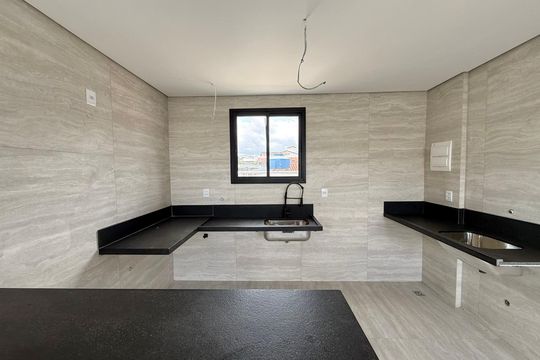 Cozinha e Área de Serviço de apartamento para alugar com 2 quartos, 58m² em Alípio de Melo, Belo Horizonte