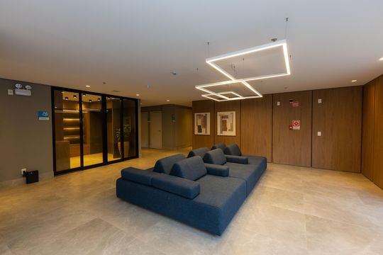 Área comum de kitnet/studio para alugar com 1 quarto, 65m² em Vale do Sereno, Nova Lima
