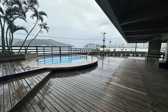 Piscina de apartamento para alugar com 1 quarto, 50m² em Boa Vista, São Vicente