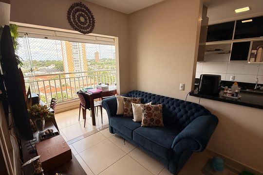Sala de apartamento à venda com 2 quartos, 62m² em Parque Amazonia, Goiânia