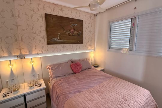Quarto Suíte de apartamento à venda com 2 quartos, 62m² em Parque Amazonia, Goiânia