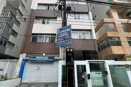 Fachada do Prédio de apartamento para alugar com 1 quarto, 52m² em Itararé, São Vicente