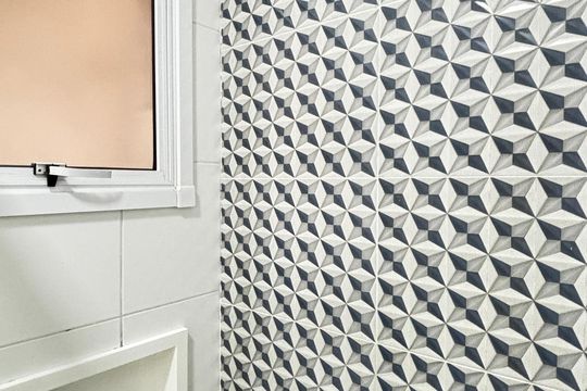 Banheiro de apartamento para alugar com 2 quartos, 43m² em Vila Linda, Santo André