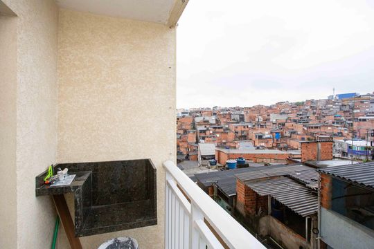 Varanda da Sala de apartamento à venda com 2 quartos, 49m² em Vila Nogueira, Diadema