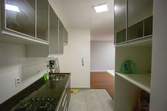 Cozinha de apartamento à venda com 2 quartos, 49m² em Vila Nogueira, Diadema