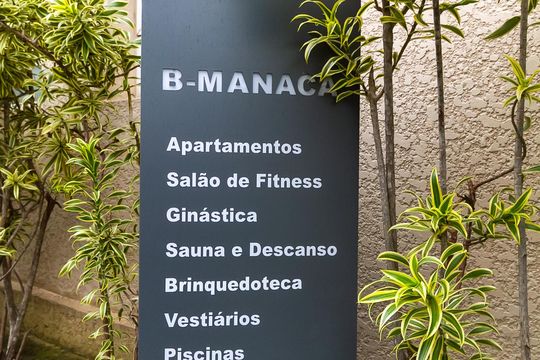 Área comum - Sinalização de apartamento para alugar com 2 quartos, 73m² em Centro de Apoio I (alphaville), Santana de Parnaíba