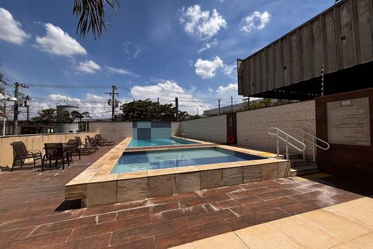 Área comum - Piscina de apartamento para alugar com 1 quarto, 32m² em Tamboré, Barueri