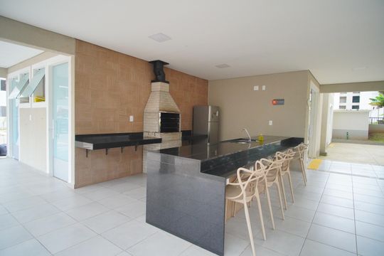 Área comum - Churrasqueira de apartamento para alugar com 2 quartos, 42m² em Feitoria, São Leopoldo