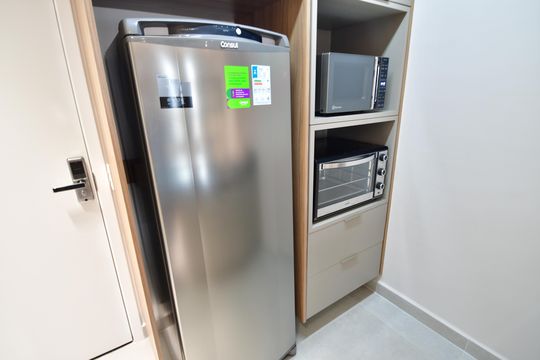 Cozinha de kitnet/studio para alugar com 1 quarto, 36m² em Botafogo, Campinas