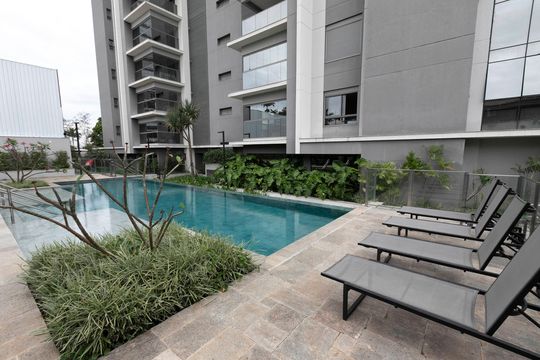 Área comum - Piscina de apartamento para alugar com 3 quartos, 141m² em Nova Campinas, Campinas