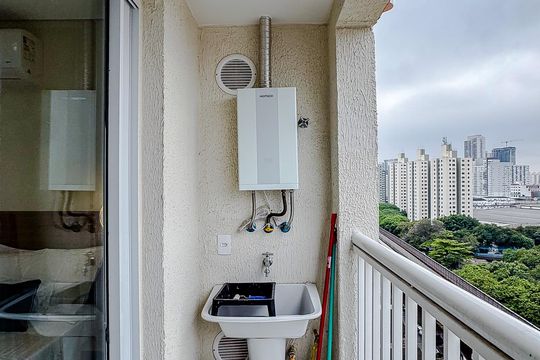 Varanda de kitnet/studio para alugar com 1 quarto, 29m² em Brás, São Paulo