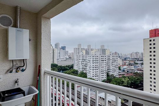 Varanda de kitnet/studio para alugar com 1 quarto, 29m² em Brás, São Paulo