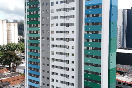 Fachada do Prédio de apartamento para alugar com 2 quartos, 33m² em Jardim Caravelas, São Paulo