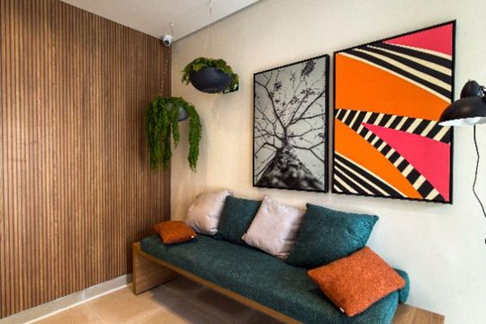 Área comum de apartamento para alugar com 2 quartos, 33m² em Jardim Caravelas, São Paulo