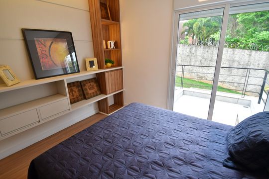 Suíte de casa de condomínio para alugar com 3 quartos, 502m² em Sítios de Recreio Gramado, Campinas