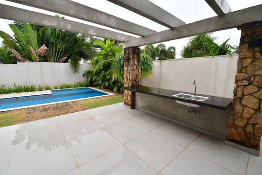 Piscina de casa de condomínio para alugar com 4 quartos, 307m² em Bosque das Palmeiras, Campinas