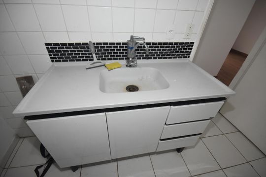 Cozinha de apartamento à venda com 2 quartos, 50m² em Vianelo/bonfiglioli, Jundiaí